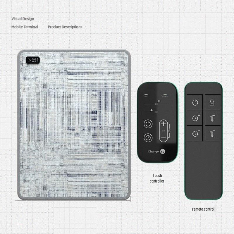 Smart Mobile Electric Heating Floor Mat for Home - Living Room & Bedroom Warmer Carpet