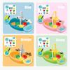 Educational Simulation Kitchen Sink Set Platic Montessori Game Toy Electric Dishwasher  Kids Toy