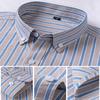 High Quality 100% Cotton Men's Shirts Long Sleeve Slim Fit Business Formal Striped Shirt Social Male Clothing Plus Size 5XL 6XL