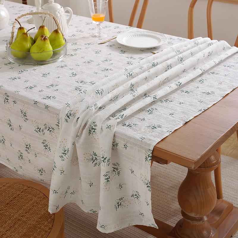 Henggang Floral Tablecloth Pastoral Printing Cotton And Linen Tablecloth Tablecloth Household Cover Towel Fringed Lace Spot