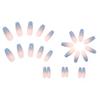 24 Stück Neue Falsche Nägel Neue Maniküre Display Nagelstück Nagelkunst Rein Zu Allmählich Farbe Ändern Langer Ballett-Nagel Fertiges Nagelstück