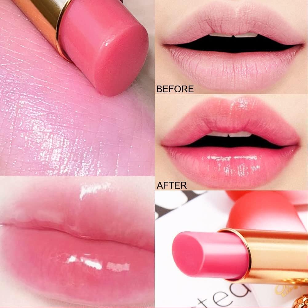 LIANGNISHI Color changing temperature changing jelly temperature moisturizing lip peach lipstick, lipstick, lipstick, changing, balm,