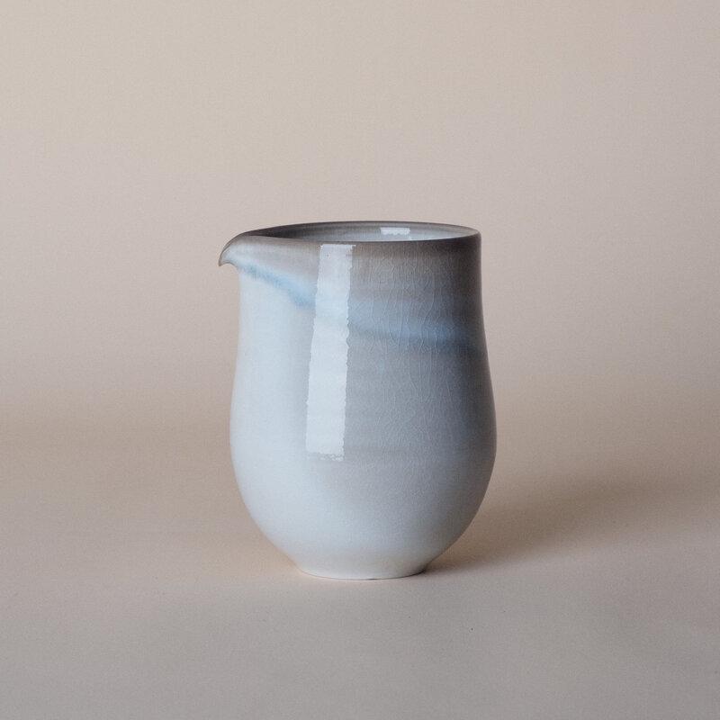 Mo Bai - Autumn Mountain House Soda-Fired Porcelain Sharing Pitcher