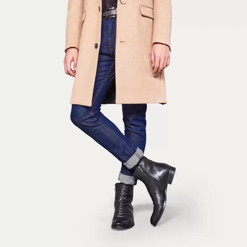 Genuine Leather Men's Boots Ankle Boots Plus Size High Top Shoes Outdoor Work Casual Shoes Motorcycle Military Combat Boots