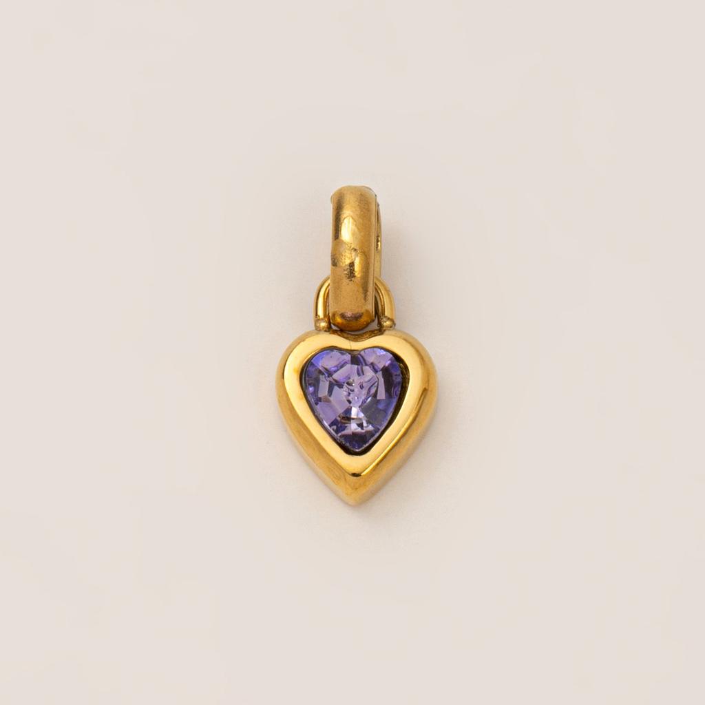 Titanium Steel Love Twelve Birthstone Diy Pendant Pendant Letter Name Family Gift Peach Heart Accessories Pendant