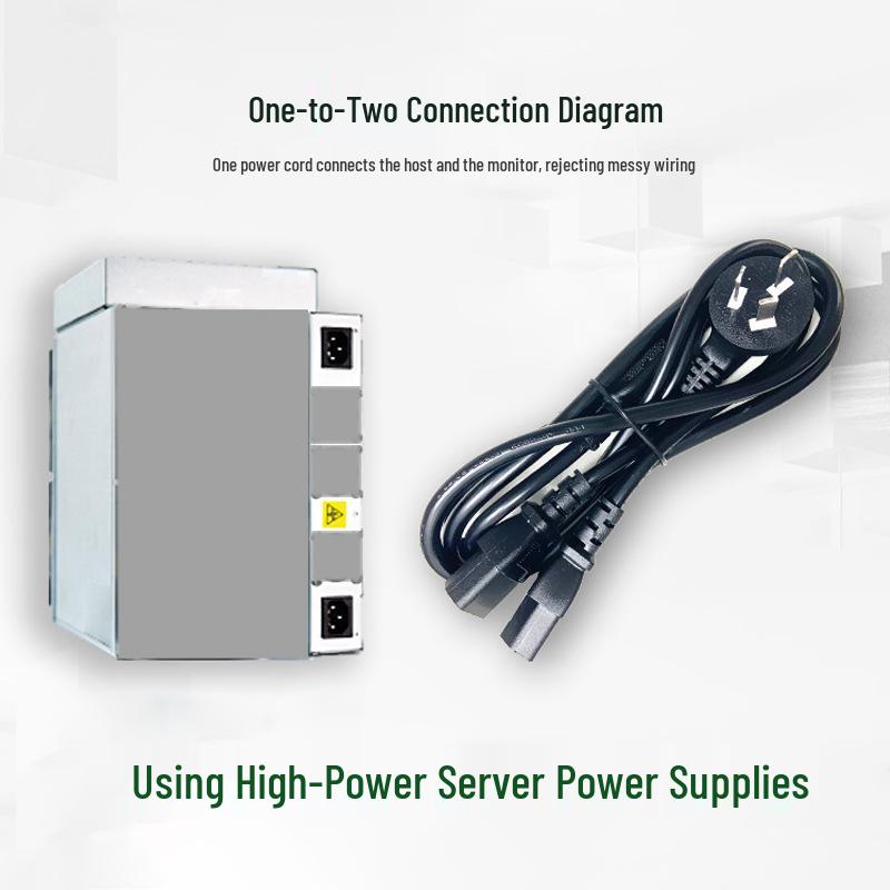 16A Three-Pin Splitter Power Cord for Server Chassis Cabinet, 2.5 Sq. 1-to-2 with Dual C13 Connections