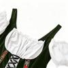 Ruffled Detail Bavarian Dirndl Dress A-Line Silhouette Women’s Festival Dress  Halloween Costume