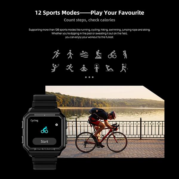 NORTH EDGE ALPHA Pro GPS Men Sports Watch Healthe Tracking Sport Monitor Remote Control Camera Waterproof Bracelet