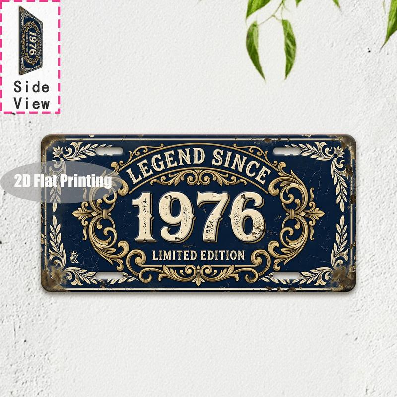 Tin Sign  Vintage Durable Metal Plaque Wall Decor Home Office Bar Man Cave WC Pet Room European City Birth Year License Plat
