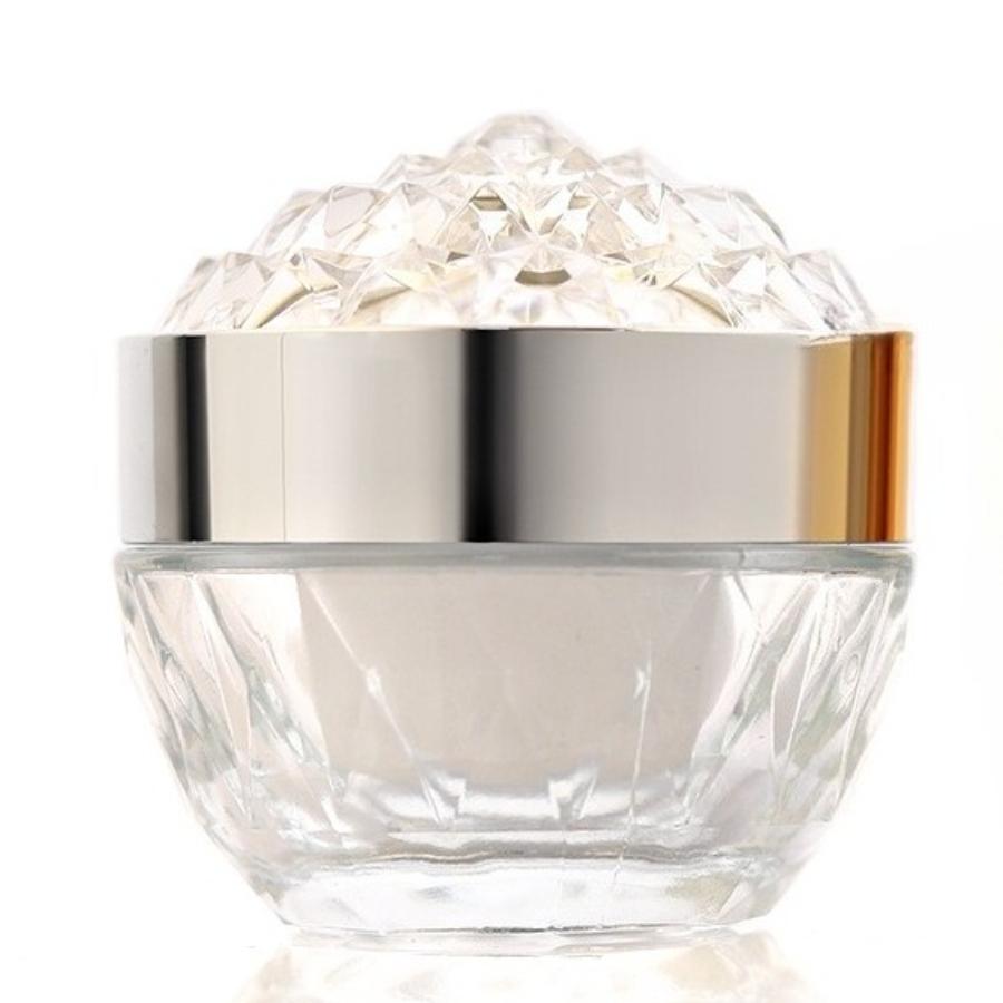 Kristalldiamant Krämburk Premium Glasbehållare för Ansiktskräm Anti-Aging Fuktkräm Hudvårdspresent Hembakat Tappningsflaska
