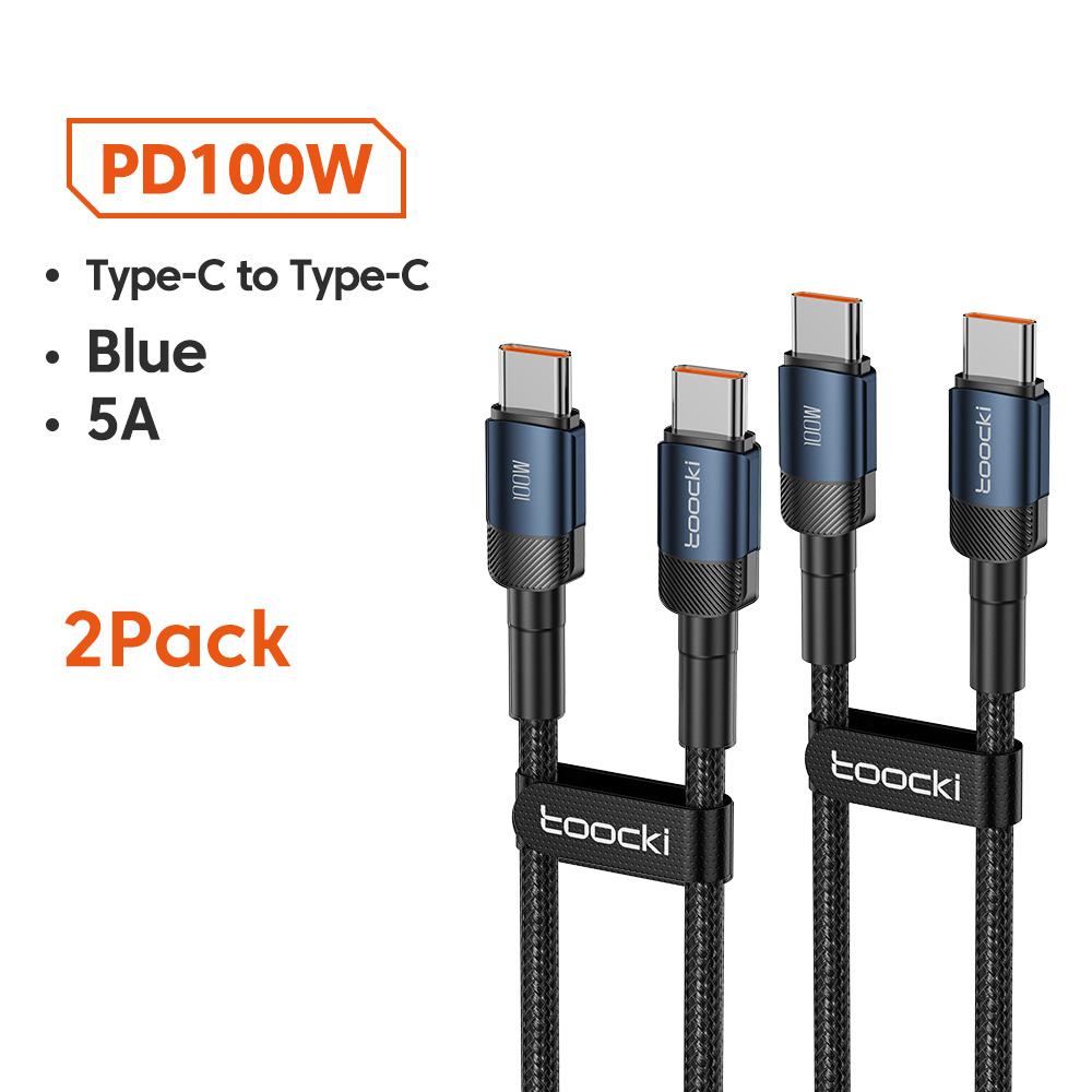 Toocki 100 Вт Type C на USB C Кабель PD 3.0 Быстрая зарядка 4.0 Быстрая зарядка Type C на Type C для iPhone 15 Macbook Samsung Xiaomi