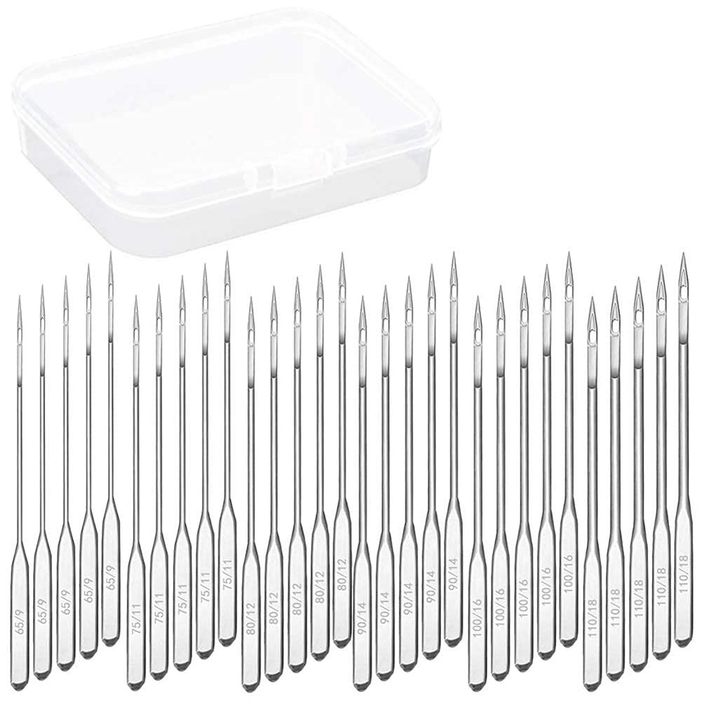 6 SIZES Sewing Needles 60 Piece Easy To Use Flat Handle