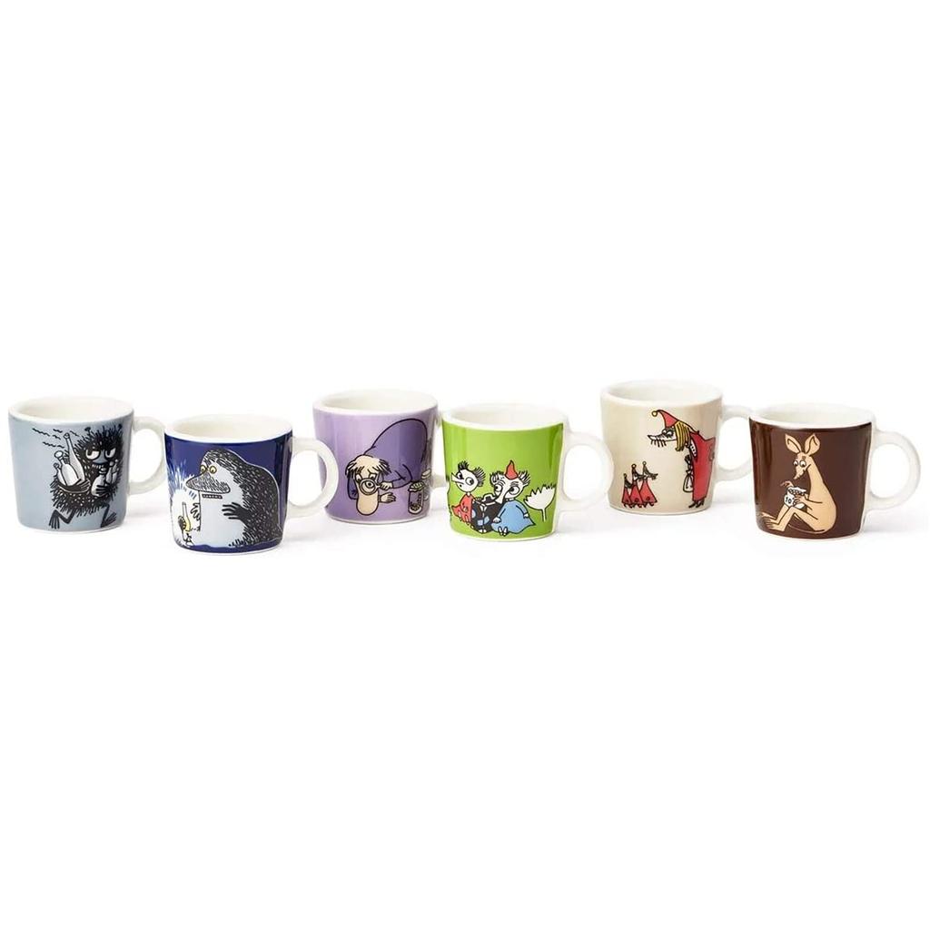 Arabia MOOMIN Classic 2 Set of and Dishwasher Safe 1055268 Mugs, 12ml, 6, Microwave, Oven, (Officially Imported)