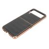 Leather Phone Case Scratch Resistant Nano Plating Folding Screen Phone Case Protective Phone Cover for Galaxy Z Flip4