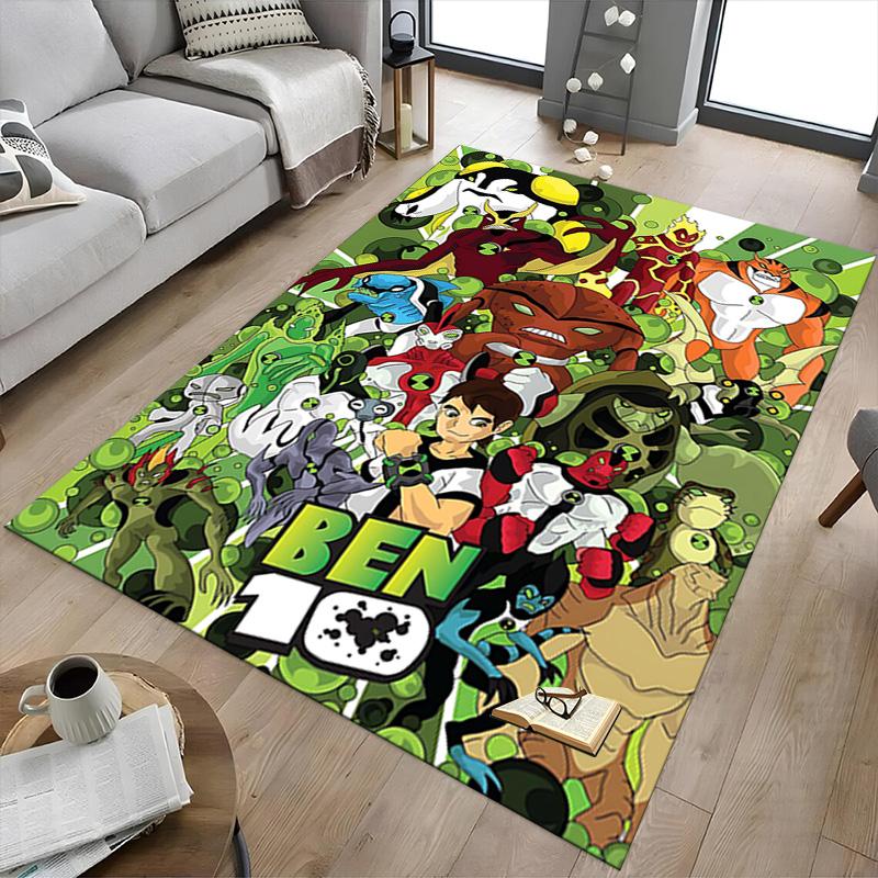 1pc Ben Ultimate Alien Carpet for Playroom Bedroom Living Room Sofa Home Decor,kids Game Area Rug Non-slip Floor Mat Y73044