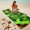 1Pc Cubescape Beach Towel, Quick Dry, Multi-Use for Beach Pool Gym Yoga Home Travel, Christmas, Halloween, Xmas Gift M928738