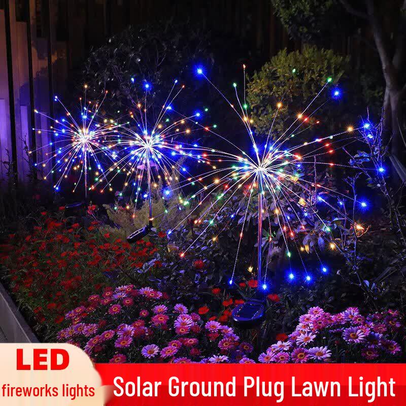 Outdoor Solar Dandelion LED Fireworks Light