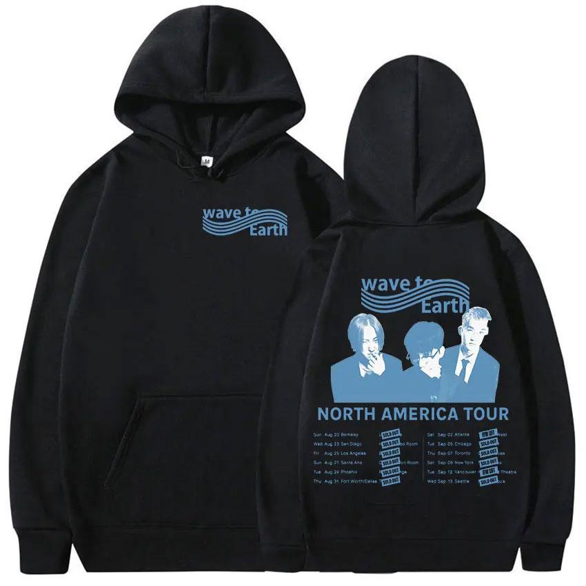 Vintage Wave To Earth Music Album Print Hoodie Men Fashion Harajuku Oversized Sweatshirt Unisex Hip Hop Pullover Clothing Hooded