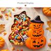 Halloween Pumpkin Stacked Tinplate Storage Box Lightweight Leakproof Cookie Holder for Kitchen Counter Decoration