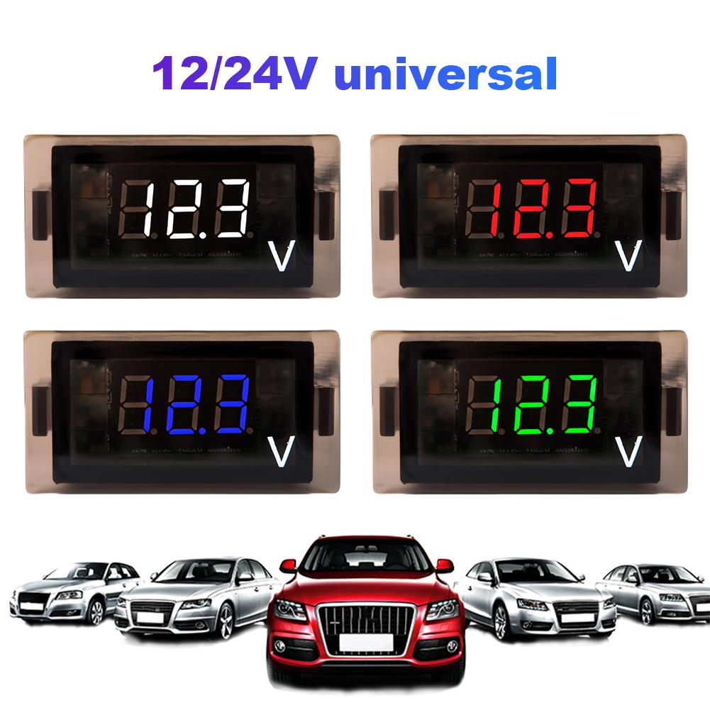

DC 12-24V Voltage Volt Panel Meter Waterproof Volt Voltage Tester Car Motorcycle Volt Gauge Panel Meter for RV Boat Auto Truck білий