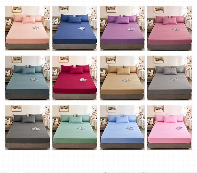 Solid Color Princess Style Brushed Bed Skirt with Dustproof Full Wrap
