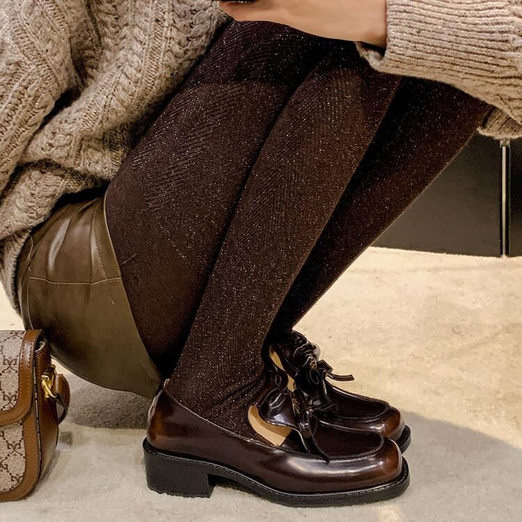 Slipper Mary Jane schwarz Spitze kleine Lederschuhe mit Schleife Einzelschuhe 2025 Herbst neue Damenschuhe