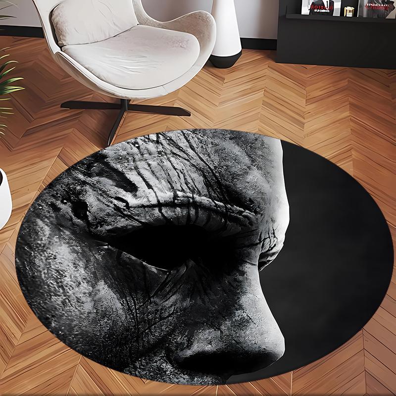 Michael Myers (1) Round Office Rug Decorative Floor Rug for Office Bedroom Living Room and Home Space