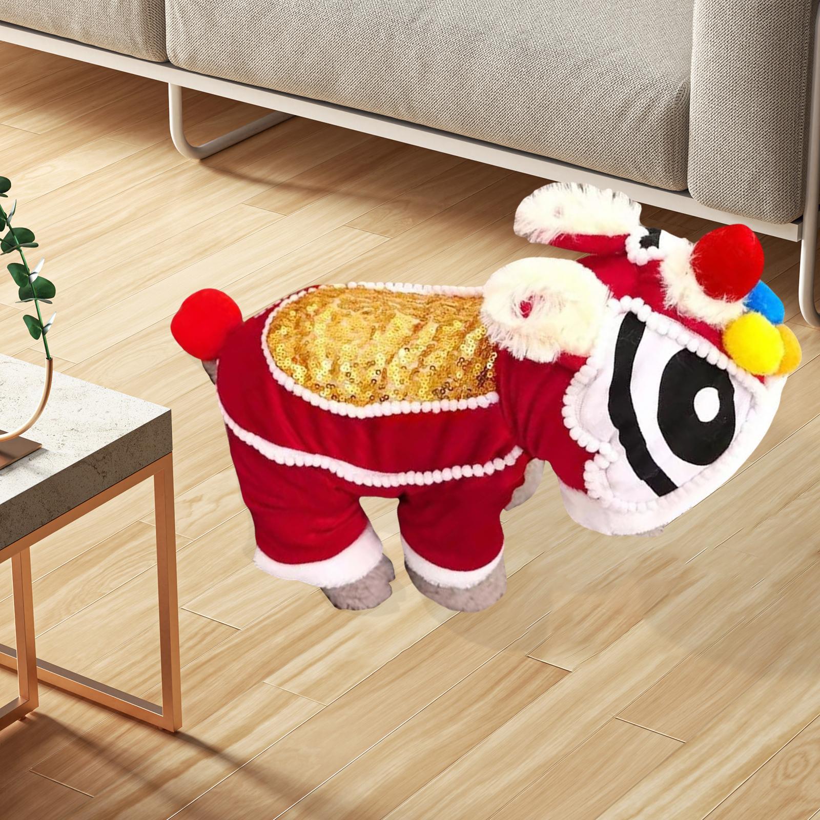 

Chinese New Year Dog Costume Outfit Soft Cosplay Pet Clothing Warm Suit Tang Suit for Pets Puppy Small Dogs Themed Party Holiday L