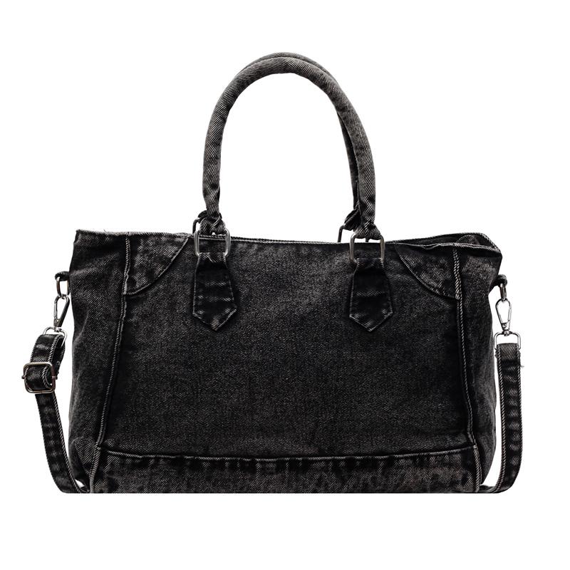 Large Capacity Denim Cotton Shoulder Crossbody Bag Fashion Designer Handbag Ladies Tote Bags Luxury Women Durable Purses Sac