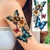 1 Sheet Sexy Butterfly Sunflower Plum Temporary Tattoos For Women Girls Waist Breast Arm Forearm Flower Fake Temp Tattoo Sleeve