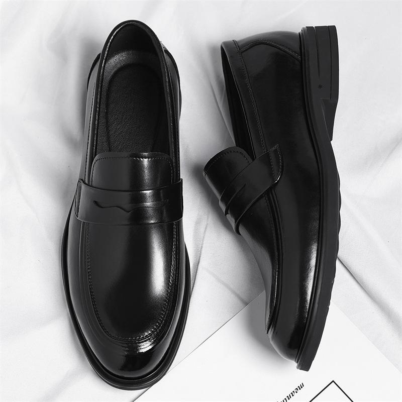 Herbst Koreanische Business Casual Schuhe für Herren Mode Einfarbige Anzugschuhe Männlich Weiche Sohle Neuer Designer Rindsleder Schuh Mann