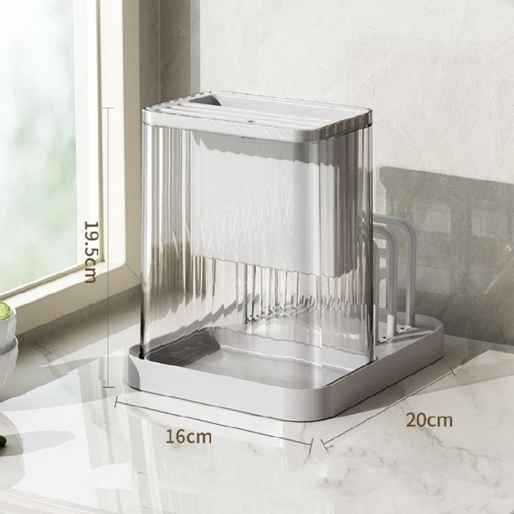 Multi Use Cutter and Board Holder Versatile Cutlery Storage Stand with Built In Utensil Holder for Modern Kitchens
