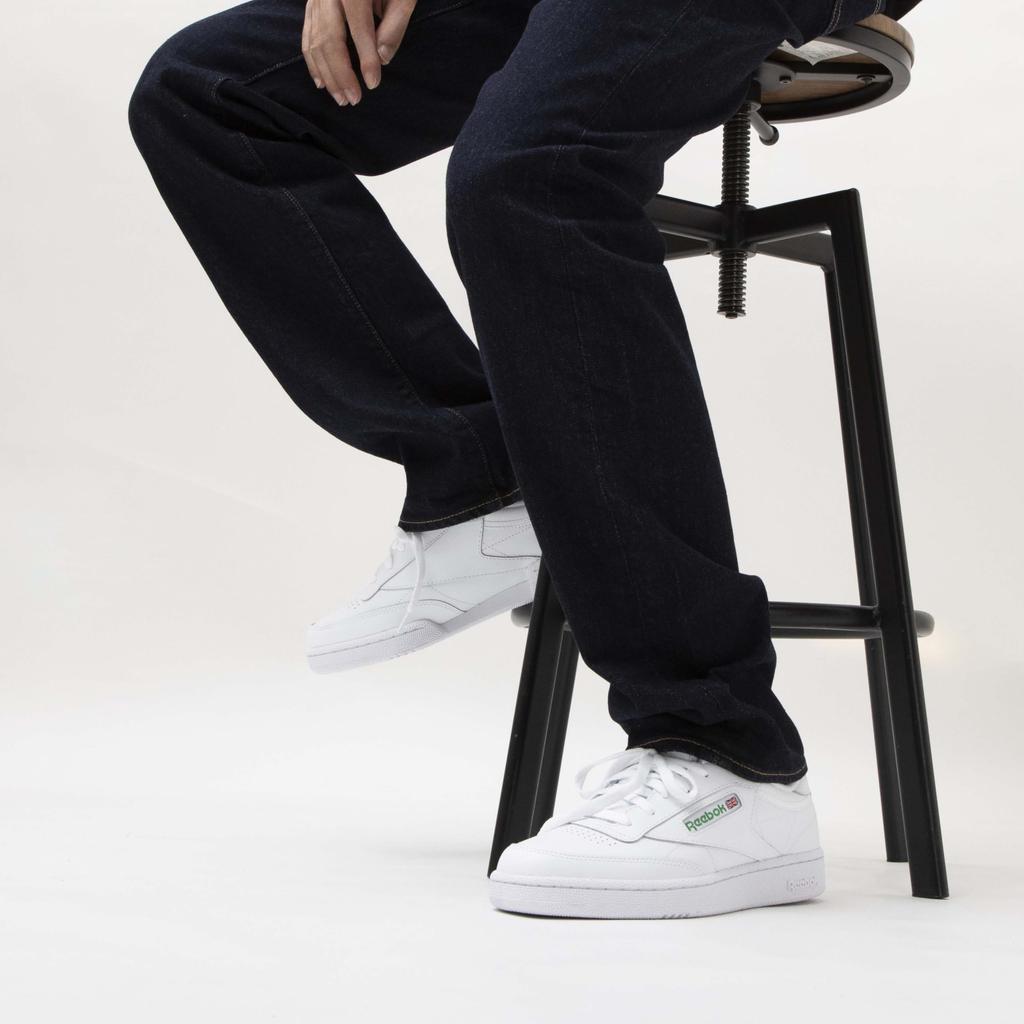 Reebok Club C 85 Size cm Men's Sneakers, White/Green, 25.0