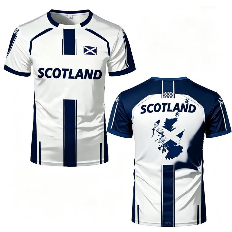 Men's Jersey T-Shirt, Scotland Team Fan Jersey, Comfortable and Breathable