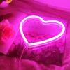 USB Romantische Atmosphäre Led Neon Licht Zeichen Herz Form Wand Montiert Nacht Licht Für Valentinstag Bar Schlafzimmer Wohnzimmer