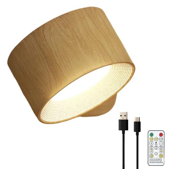 Wireless Wall Lamp with Remote Control Dimmable Easy Installation USB Rechargeable Wall Mounted Sconces LED Wall Light