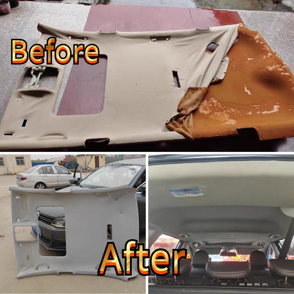Car Interior Fabric Roof Headliner Cloth Foam Backed for Cars Trim Upholstery Sky Ceiling Liner Repair Car Upholstery Fabric DIY