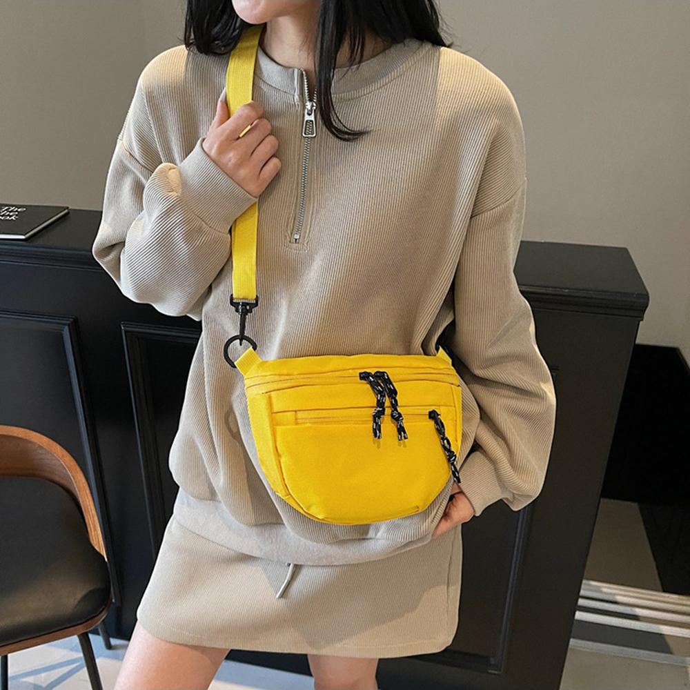 Waterproof Dumpling Shoulder Bag Korean Style Sports Crossbody Bag Nylon Half Moon Bags  Unisex