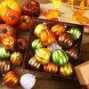 15Pcs Mini Pumpkin Balls Hanging Thanksgiving Pumpkin Ball Halloween Christmas Tree Decoration Farmhouse Home Party Decor Gift