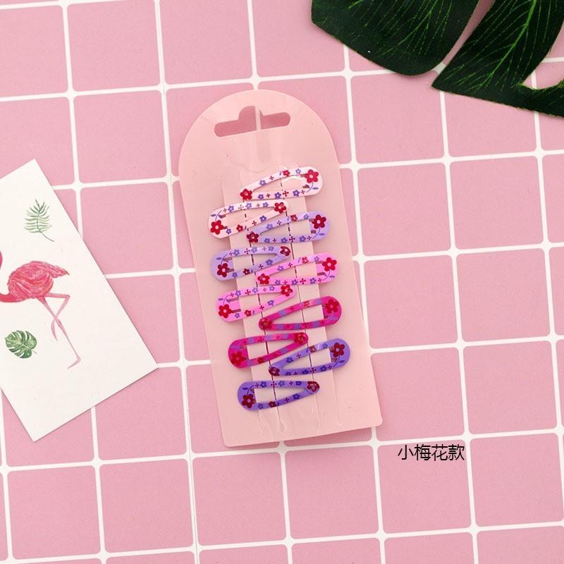 10 PCS New Lovely Cartoon Heart Type Metal Candy Color Girls Hairpins Hair Clip Kids Headwear Children Accessories Baby BB Clips