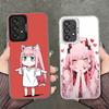 Zero Two 02 Kawaii Cute Soft Phone Case for Samsung A17 A16 A15 A14 A13 A57 A56 A55 A54 A53 A37 A36 A35 A34 A33 A26 A25 A24 A23