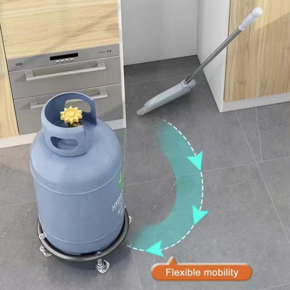 Moveable Wheels Cylinder Gas Bottle Mobile Bracket Gas Tank Bracket Outdoor Indoor