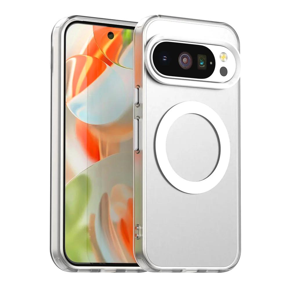 Matte Candy Color for Case for Google Pixel 9 8 10 Pro XL 9A 8A 9 XL Magnetic Frosted Soft TPU Cover for Pixel 10 Pro