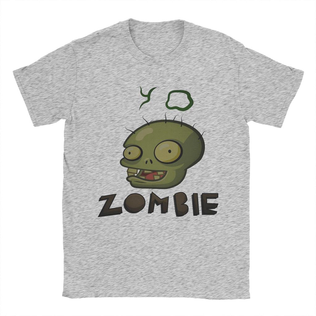 BRAINS  Plants Zombies T Shirts Unisex 100 Cotton Vintage TShirt O Neck  Tees Short Sleeve Clothing Plus Size