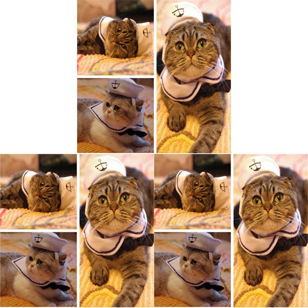 Adorabile Completo da Marinaio per Piccoli Animali Domestici con Cappello e Mantellina Perfetto per Regali