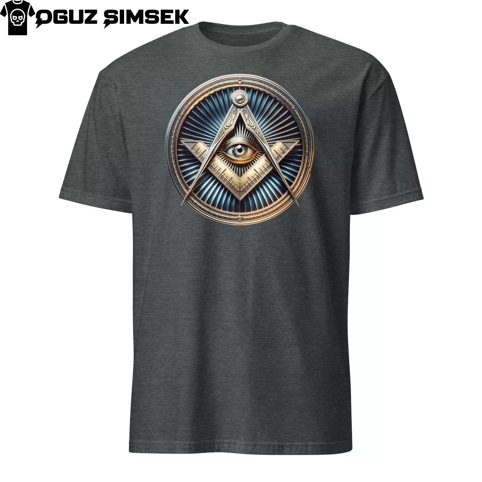 Masonic Freemason Illuminati  Symbol All-Seeing Eye Unisex T-Shirt Mens Womens Tees Top Tee 4XL