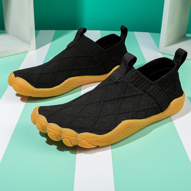 Plus Size Men'S Barefoot Sock Shoes Wide Toe Box Zero Drop Slip-On Breathable Five Finger Walking House Slippers Non Slip