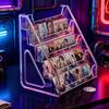 5-Tier Clear Acrylic Anime Brooch Pin Display Rack Desktop Step Shelf Collectible Storage for Figurines Badges