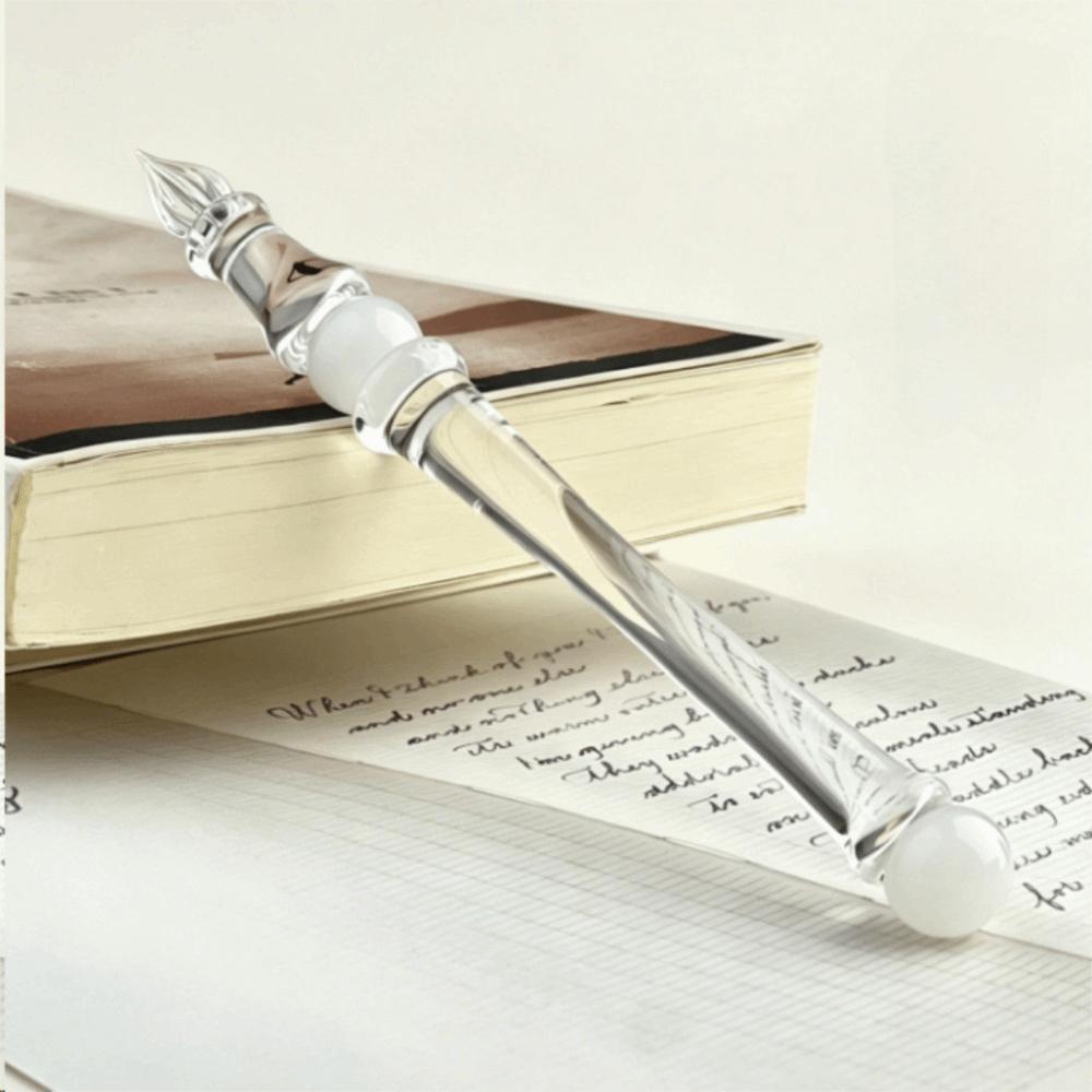 Glass Calligraphy Dip Pen Glass Dip Pen Ink Dip Pen New Writing Dip Pen  Letter Writing белый