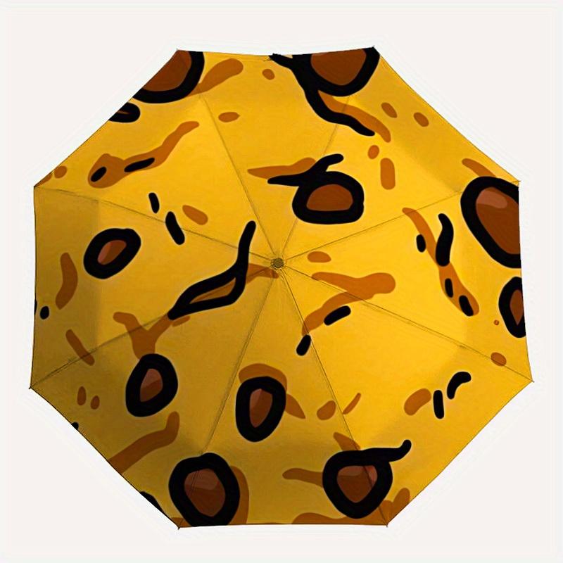 

1pc Chocolate chip cookie Folding Umbrella , 8 Ribs Casual Durable Lightweight Portable Travelling Umbrella For Men & Women yy250728138